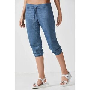 Fabletics Women's Hamilton Sweatpant III‎ Capri Size M Chambray Terry 20"